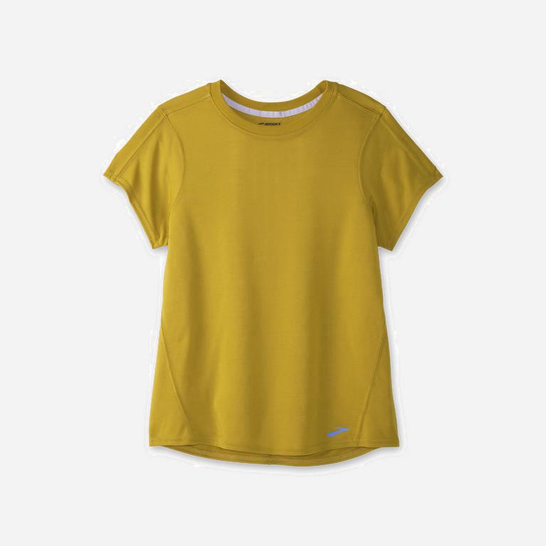 Brooks Distance - Camisetas Manga Corta Mujer - Doradas (RS8306715)